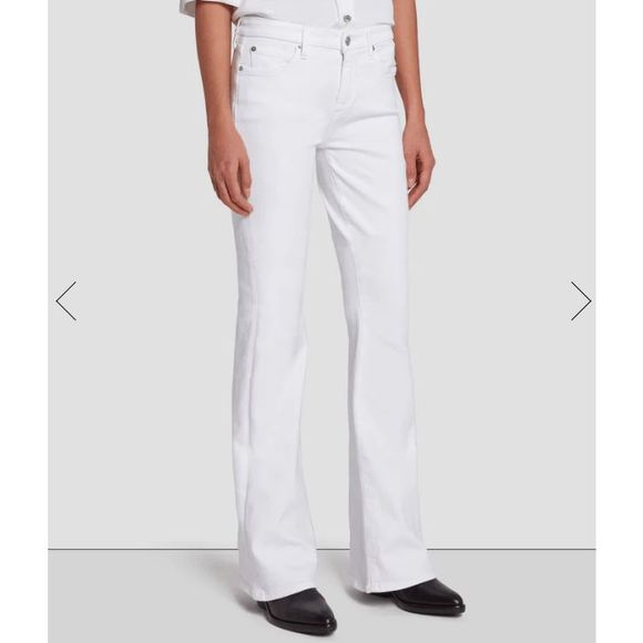 7 for All Mankind *ALI IN SOLEIL White Skinny Bootcut Jeans Sz 26 / US 4 MP $228 - Picture 1 of 12